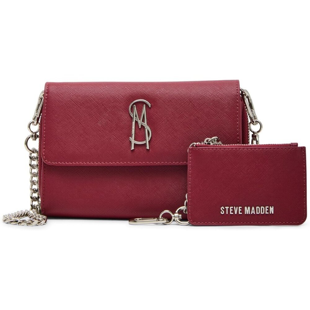 Carina Wallet Crossbody Red Saffiano 12 Card Slots Removable Pouch